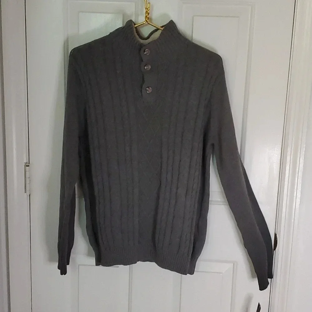 NWT Teen Boys Cable Knit Sherpa Sweater